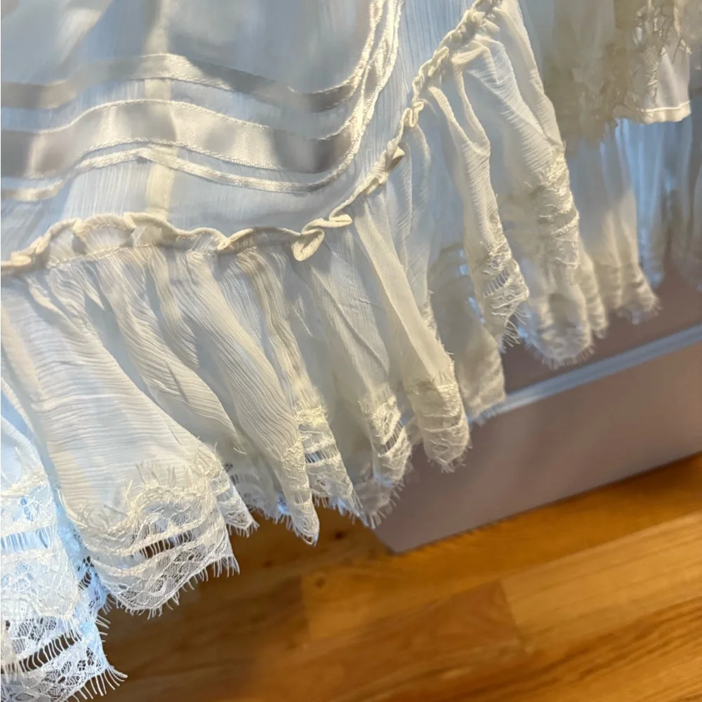 Rococo Sand Cream Long Sleeve Dress - Picture 2 of 5